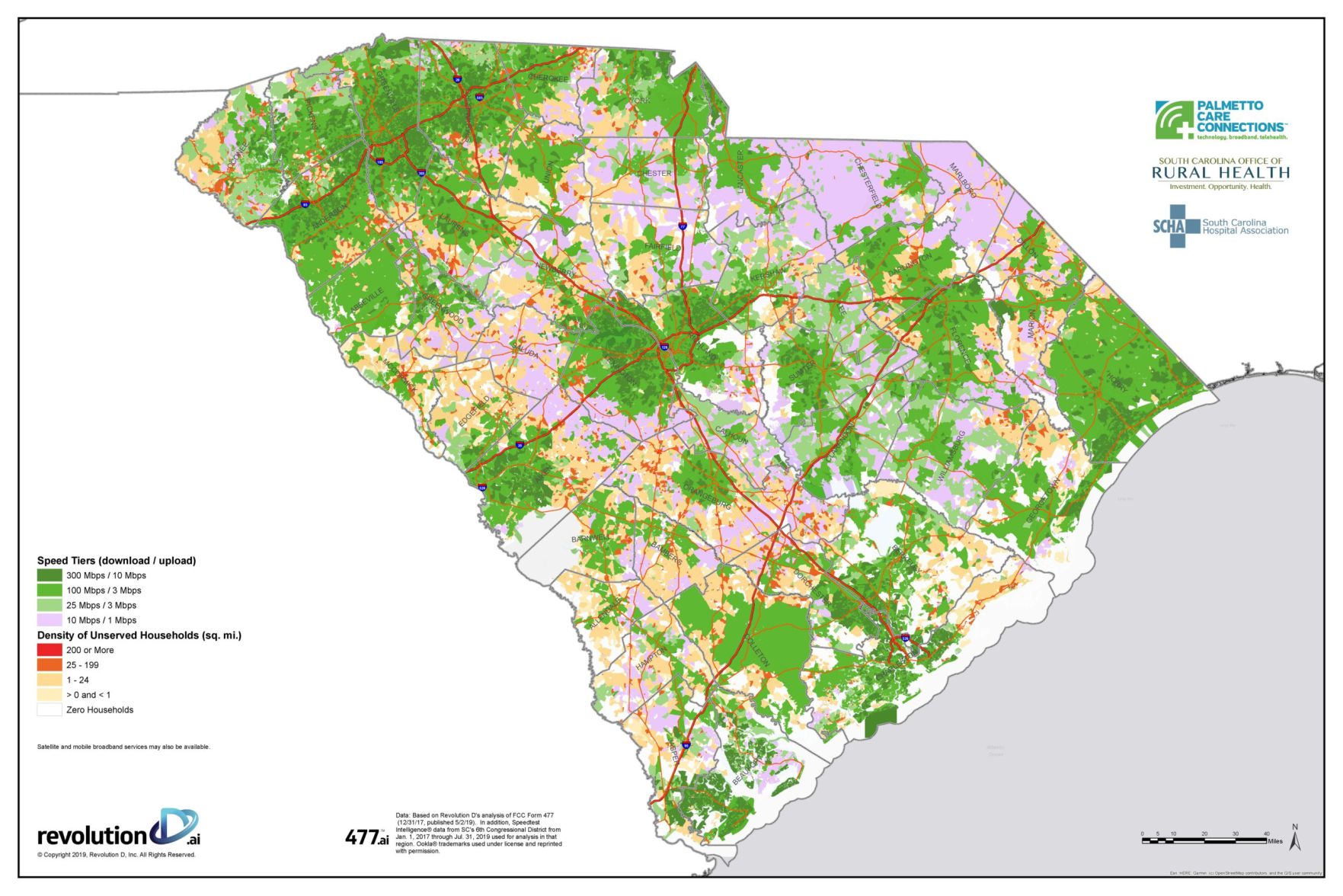 Areas in Need of Broadband
